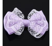 Tnfeeon 50Pcs Mini Satin Ribbon Bows, Handmade Bow Appliques for Clothing and Wedding Decoration, Cute Fabric Embellishments for Crafts and Gifts (Purplish)