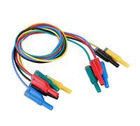Tnfeeon 5pcs Multimeter Test Leads Tinned Copper Wire 14AWG Silicone Coated Probes for Electronics Projects with Color-Coded Identification Cold High Temperature Accurate