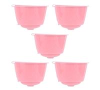 Tnfeeon 5Pcs Reusable Refillable Coffee Machine Capsule Cup Fit for Coffee Maker (Roseate)