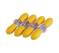 Tnfeeon 8 Pcs Stainless Steel Corn Holders with Yellow Plastic Handles, Corn on the Cob Skewers Forks for BBQ Picnic and Kitchen, Interlocking Design for Easy Storage