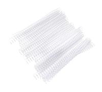 Tnfeeon A4 Paper Plastic Binding Ring 30 Hole Loose Sheets 20pcs Durable White, Black, Transparent Organizer Accessories for Home Office (19mm*30 Holes Transparent 20 Strips)