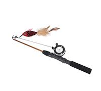 Tnfeeon ABS Cotton Cat Fishery Rods Toys Life Lake Fish Modeling Easy to Fit Unique Expandable Heath for Cat Lovers