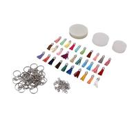 Tnfeeon Acrylic Keychain Set, 30 Customizable Blanks, 3 Sizes for Engraving, Sturdy Metal Components, for DIY Projects and Personalized Crafts