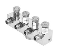 Tnfeeon Adjustable Aluminium Air Hose Splitter, Multi-Function Airbrush Fitting with Four Outputs for Air Pump User (Aluminum)