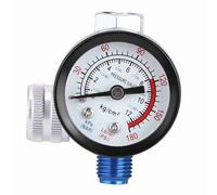 Tnfeeon Air Pressure Regulator, Aluminium Alloy Adjustable with Gauge, G1/4 Thread for Spray Guns, Ideal for Automotive Painting Workshop Applications
