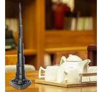 Tnfeeon Alloy Miniature Dubai Tower Model, Vintage Style Home Decor, 18cm Tall for Office or Living Room