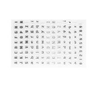 Tnfeeon Alphabet Numbers Clear Stamp Set, Silicone Material, Reusable Stamps for DIY Scrapbook, 14.5x10cm for Journal and Accounting (Y38-uppercase and Lowercase English Letters)