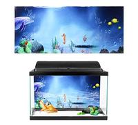 Tnfeeon Aquarium Background Sticker PVC Adhesive Cling for Fish Decor 24x12 Inch Vibrant Visuals Enhance Aquatic Beauty Easy Bubble Free Installation Fits Ideal for Beginners (91 * 50cm)