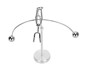 Tnfeeon Art Balance Toy Metal Balancing Pendulum Demonstrates Physics Principles Perfectly 6 Inch Height Steel Construction for Home Office Stress Relief and Modern Desk Decoration
