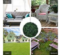 Tnfeeon Artificial Grass Ball Realistic Self Draining Topiary Ball for Indoor, Outdoor Landscape, Balcony, Wedding Decorations, PP and PE Material, Dark Green/Light Green, 45 Cm, 1 Pack, Garden,
