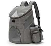 Tnfeeon Backpacks Large Space Pet Backpack for Kitty Small Dog Transparent Foldable Pet Carrier for Travel Hiking Breathable Mesh Backpack Cat Carrier 17.72x14.17x12.20inch Bubble (Gray)