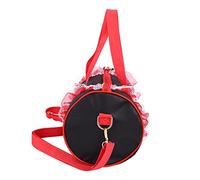Tnfeeon Ballet Bag Princess Dance Bag Satin Material Large Capacity 20L Adjustable Strap for Young Dancer Classes and Performances Stylish Sequined Pattern Ensures Comfortable Grip (Black Short Yarn)