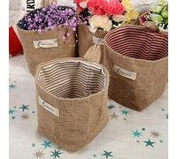 Tnfeeon Basket Bin Hanging Laundry Basket, Cotton Linen Organizer for Home Gadgets and Storage, Foldable and Decorative for Bedroom and Office (Yellow Stripes)