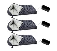 Tnfeeon Beds Camping Bed with Storage Bag Warm Packable DogBed for Travel Camping Hiking Backpacking 3PCS Dog Sleeping Bag 45.2x29x3.94in Dog Warm Packable DogBed (Gray)