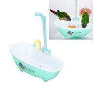 Tnfeeon Bird Bath With Faucet Multifunctional Shower Bathroom Bathtub Bird Bath for Small Parrots Parakeets Canaries and African Grey Parrots