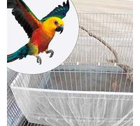 Tnfeeon Bird Cage Seed Catcher, Soft Airy Gauze Net Cover, Keeps the Floor Clean, Universal for Budgies and Other Birds (S)
