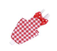 Tnfeeon Bird Diapers Nan Large Red Plaid, Cotton Material, Adjustable Strap for Macaw and Budgies 20x10cm (25.5cm Red Plaid)