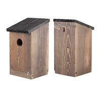 Tnfeeon Bird Nesting Box for Outdoor Garden Decoration with Safe Shelter Clear Texture Paulownia Wood 12x12x23.5cm Hanging Birdhouse Wooden Bird Nesting Box