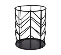 Tnfeeon Black Metal Makeup Brush Stand, 3.94in Vanity Organizer Cup