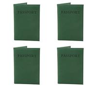 Tnfeeon Blocking Passport Holder, PU Leather Travel Organizer, CDC Cards, Exquisite ID Cards (Dark Green)