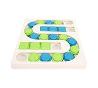 Tnfeeon Cat Puzzle Feeder, 25-Hole Sliding Game and Slow Eating Mat,