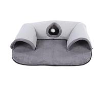 Tnfeeon Cat Tunnel House, Four Seasons Available Hide Seek Interactive U Shaped Cat Tunnel Bed Channel Removable Washable Dirty Nest (S)