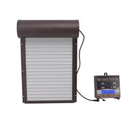 Tnfeeon Chicken Door with Solar energy: Automatic Door Starter with Remote Light Made of Light Sensor Timer - Metal Frame Protect Poultry Against for Chicken, Ducks, Geese (Brown)