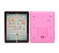 Tnfeeon Children Learning Machine, Plastic Tablet Toy, Chinese English Learning Device, Interactive Educational Tool for Kids (Pink)