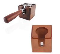Tnfeeon Coffee Portafilter Holder Station Coffee Tamping Station Wood Coffee Portafilter Tamping Stand for 51mm 54mm 58mm