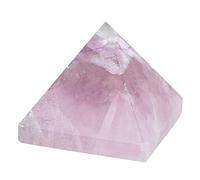 Tnfeeon Crystal Pyramid Natural Amethyst Decorative Stone 3cm Violet Grain Paperweight Handcrafted Crystal Figurine for Home Office Desk Meditation Feng Shui Gift
