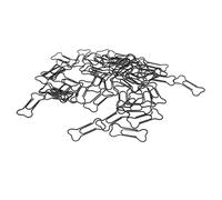 Tnfeeon Cute Black Iron Clips for Office, 45Pcs with Storage Box, Fun Desk Supplies for Teachers and Dog Lovers Dog Bone Paper Clips, Bone Shaped Paper