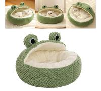 Tnfeeon Cute Cat Bed Cave with Machine Washable Non Slip Base for Indoor Cats, Comfortable Dog Pet Puppy Kitten Sleeping Bed (M(50x50x20cm/19.69x19.69x7.87in, for Pets Within)