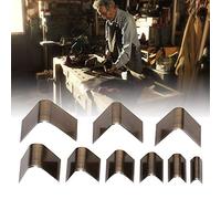 Tnfeeon Cutter Set V Leather Punch Tools, Stainless Steel Material, Versatile for Wallet and Bag Crafting, Exquisite Design with Multiple Cut Types (A29V type 9-piece set)