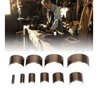 Tnfeeon Cutter Set V Leather Punch Tools, Stainless Steel Material, Versatile for Wallet and Bag Crafting, Exquisite Design with Multiple Cut Types (A28 semicircle 10-piece set)