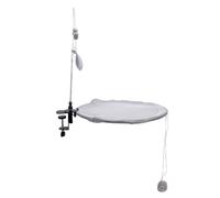 Tnfeeon Desk Cat Hammock Bed Adjustable Breathable Mesh Fabric for Kitten Perch Home Office Space Saver Comfortable Feline Rest