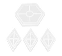 Tnfeeon DIY Crystal Epoxy Storage Box Mould,Rhombus Mirror Surface Hexagonal Pendulum Table Display Shelf Mold for Handmade Crafts Home Decoration