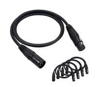 Tnfeeon DMX512 Signal Cable, Cannon Design, Microphone Line, Material, Easy to Use with Dmx Cables, Stage Lights, Dmx Controller Signal Connection (100cm&4pcs)