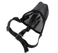 Tnfeeon Dog Muzzle Adjustable Basket Anti Bite Muzzle Breathable Open Mesh for Panting Drinking Lightweight Nylon Black Fit Anxious Reactive Dogs Grooming Vet Walks Training Secure (XL)