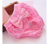 Tnfeeon Dog Sanitary Pants, Cotton Washable Reusable Pet Physiological Shorts with Bow Design and Tail Opening for Small Medium Large Dogs (S)
