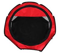 Tnfeeon Dog Tent in Indoor/outdoor Portable Mesh Cage Game Tent with a Spacious Interior, 8-page Design for Maximum Ventilation, Simple Furnishing and Folds for Trip and Storage (Red)
