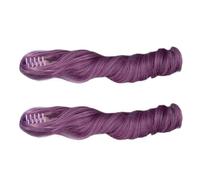 Tnfeeon Doll Hair Wig, Soft Silk Roman Curly Design, 2PCS High Temperature Doll Hair Weft for Modification and Handcraft (Purple)