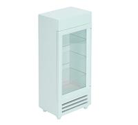 Tnfeeon Dollhouse Upright Refrigerator Birch Miniature Vertical Fridge Mint Green Finish 7.1 X 2.8 X 2.0 Inches for Enthusiast Playsets Adds Realism to Kitchen Scenes Encourages Social (Green)