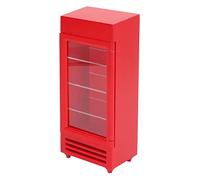 Tnfeeon Dollhouse Upright Refrigerator Birch Miniature Vertical Fridge Mint Green Finish 7.1 X 2.8 X 2.0 Inches for Enthusiast Playsets Adds Realism to Kitchen Scenes Encourages Social (Red)