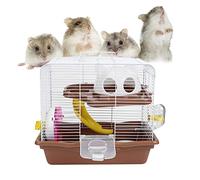 Tnfeeon Double Layer of Luxury Calm Wheel Hamster Cage for Hamsters Delivers Pet, Plastic Ice Pantas