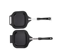 Tnfeeon Double Sided Frying Pan Nonstick Aluminum Alloy Flip Pan for Steak Eggs Pancakes with Even Heating Lightweight 20.5 Ounces Ideal for Home Campers Quick Meal Preparation