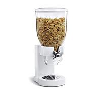 Tnfeeon Dry Food Dispenser Single Cereal Dispenser Food Storage Meal Container for Dry Food Candy Sweets Rice Chocolate Chip Oats Grain (White)