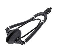 Tnfeeon Dual Flow Outboard Motor Flusher, Round Rubber Muffs with Dual Water Feed Steel Bracket Flushes Salt Sand Sediment After Fishing Trips Fits Tohat