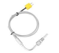 Tnfeeon EGT Thermocouple K Type Quick Response Exhaust Gas Temperature Probe Stainless Steel Exposed Tip Design Measures 32 to 2012 Fahrenheit in 0.3 Seconds for Automotive Mechanics