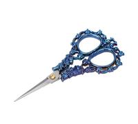 Tnfeeon Embroidery Scissors Zinc Alloy Yarn Scissor Small Incisive Retro European Style for Sewing Paper Cutting Cross Stitch Needlework (Royal Blue)