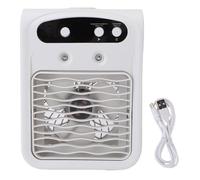 Tnfeeon Energy Efficient, USB Rechargeable, Multifunctional, Personal Evaporative Air Cooler Humidifier with Quiet Running, 1000ml Water Tank, for Room Camping, Desk (white)